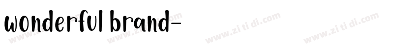 wonderful brand字体转换